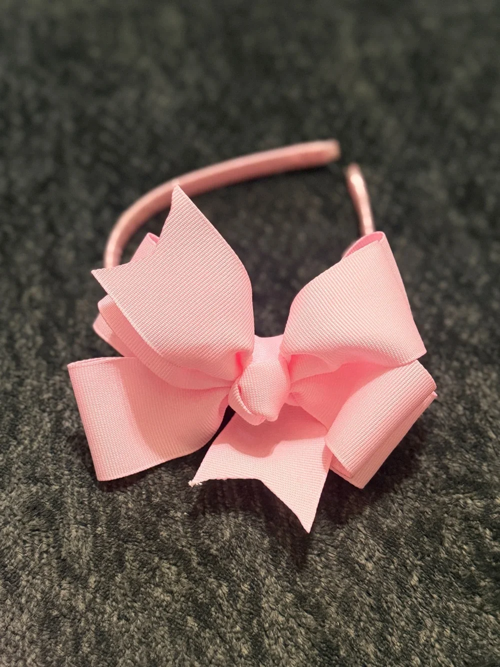 Pink Floral Bow Hair Accessory Trio